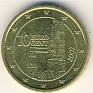 Euro - 10 Euro Cent - Austria - 2002 - Brass - KM# 3085 - 19,75 mm - Obv: St. Stephen's Cathedral spires Rev: Relief map of European Union at left, denomination at center right  - 0